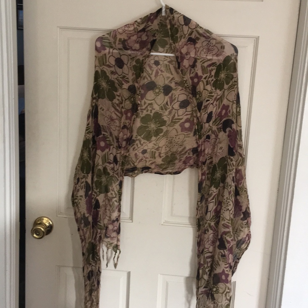 *3 for $25!* tan, purple, green lightweight scarf